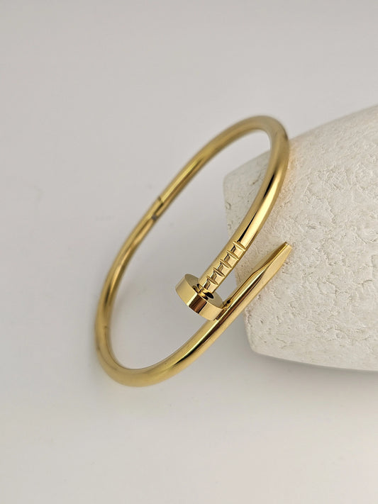 Gold Nail Cartier Bracelet – Modern Minimalist Jewelry | Vivoura Jewellery