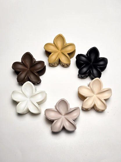 Floral Matte Hair Claw Clip(Pair of 6)
