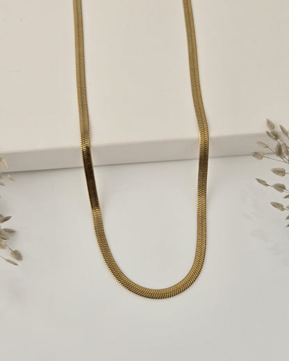 Gold Snake Chain Necklace | Everyday Essential by Vivoura Jewellery