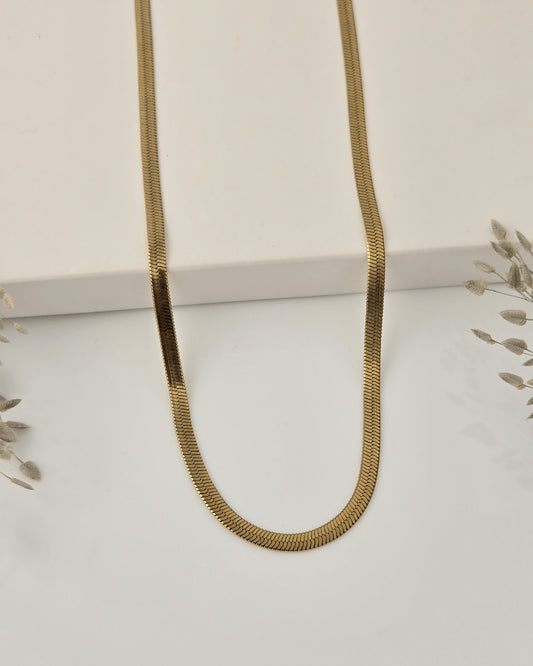 Gold Snake Chain Necklace | Everyday Essential by Vivoura Jewellery