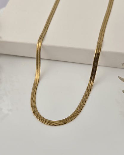 Gold Snake Chain Necklace | Everyday Essential by Vivoura Jewellery