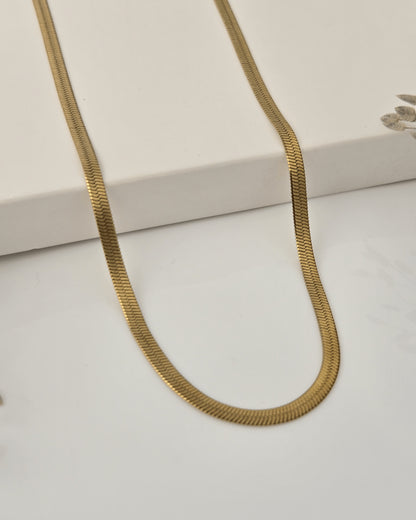 Gold Snake Chain Necklace | Everyday Essential by Vivoura Jewellery