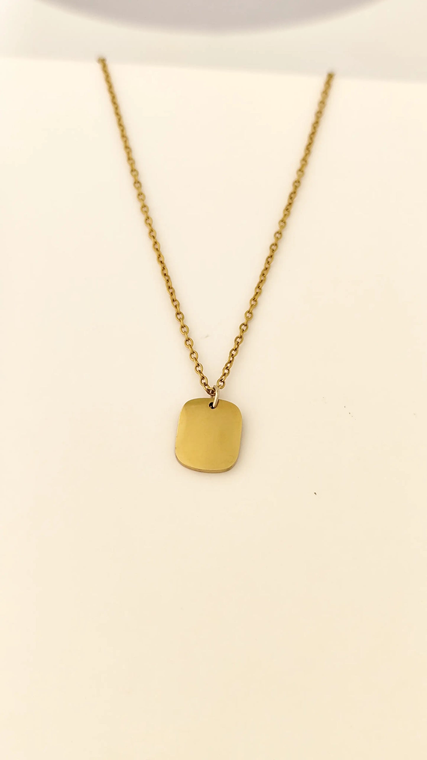 Minimalist Gold Square Pendant Necklace | Vivoura Jewellery